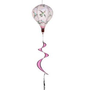 Hummingbird Balloon Hanging Wind Spinner, 55" Outdoor Decor, Garden Decor NEW